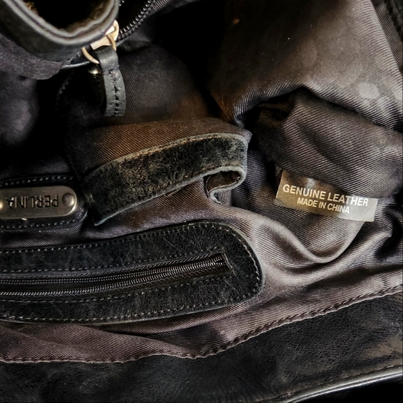 #P2 Perlina Genuine Leather Black Shoulder Bag - Picture 15 of 15